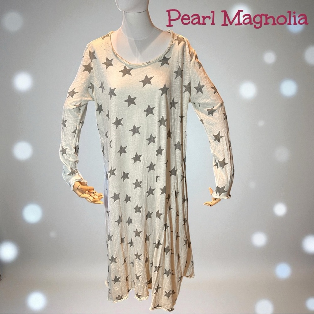 Magnolia Pearl Cotton Jersey Dylan T Dress w/ Grey Star Pattern (O/S)